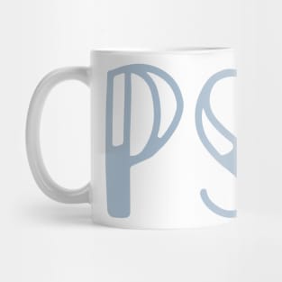 Light Blue Psi Letter Mug